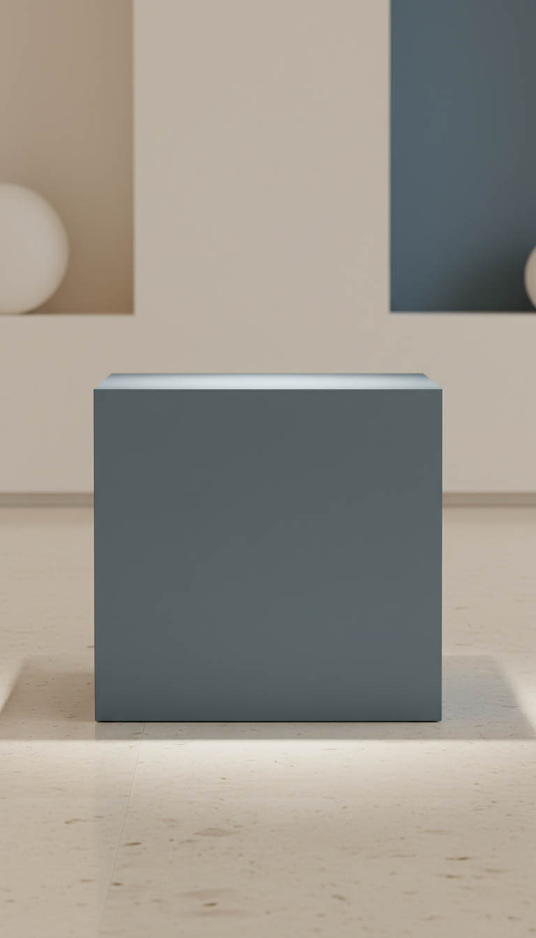 Slate Blue Minimalist Side Table